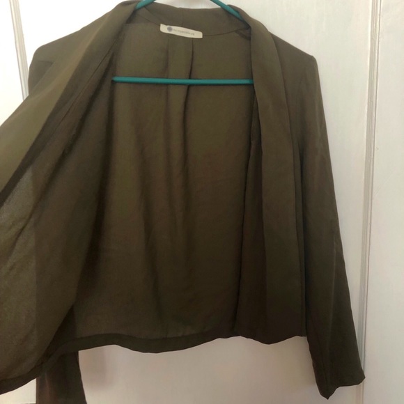 Sheer Olive Blazer - Picture 3 of 3